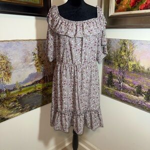 NINE BRITTON Floral Ruffle Dress size XXL